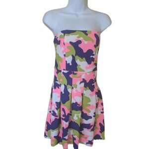 Camo Print - Bright Colors - Sleeveless Dress Size Small NEW NWT
